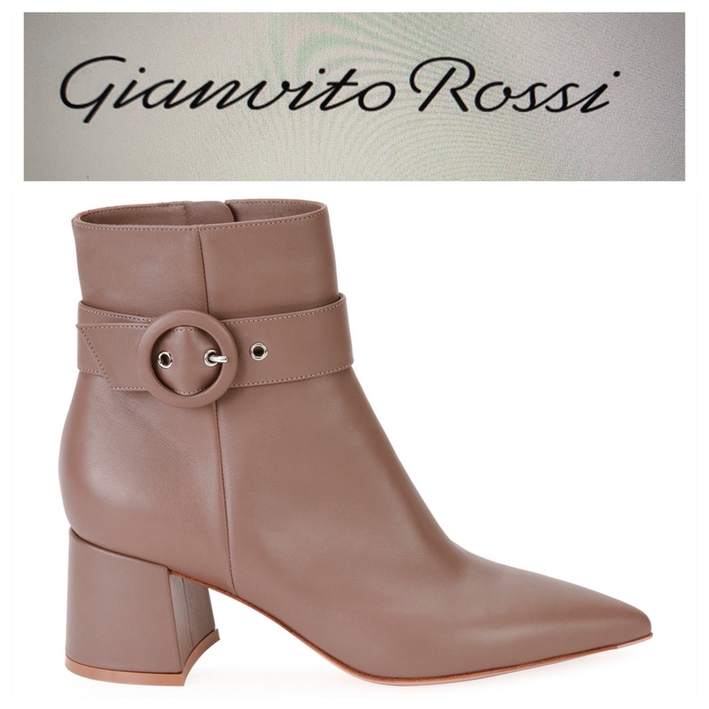 Authentic Gianvito Rossi Leather Ankle Boots